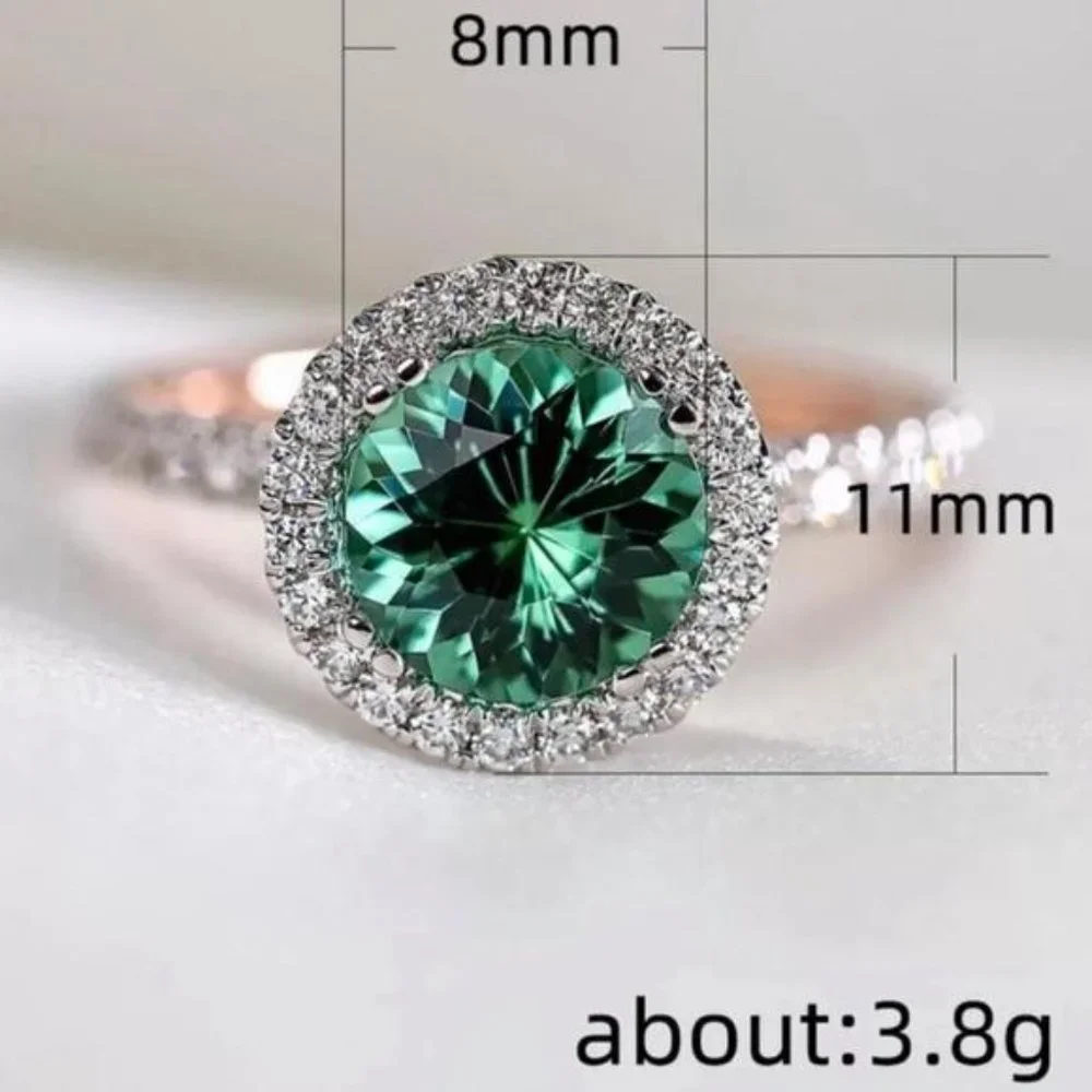 NEW 925 STERLING SILVER DIAMOND ENGAGEMENT RING, CUTE RING, SHINY RING. - Picture 4 of 4